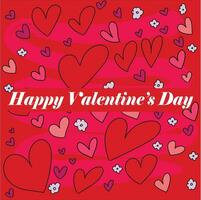 Valentine's day background with heart pattern vector