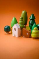 un pequeño de madera casa como un idea para invertir en tu propio hogar foto