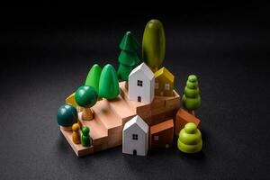 un pequeño de madera casa como un idea para invertir en tu propio hogar foto