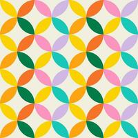 Essential geometric printable seamless pattern with abstract Minimal elegant line form stroke shapes in vibrant colors. Modern simple background in minimalist mid century style vector wall art