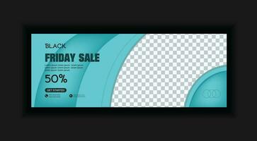 Black friday sale banner and cover template design vector