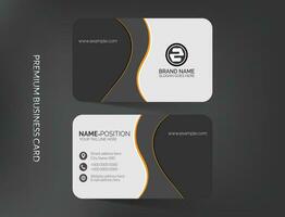 Abstract round business card template design vector