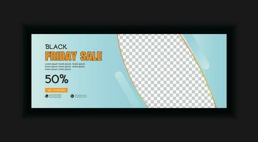 Black friday sale banner and cover template design vector