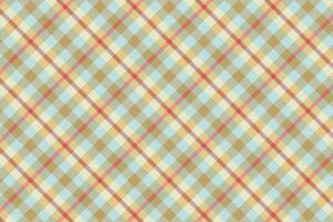 Tartan plaid pattern with texture and summer color. vector