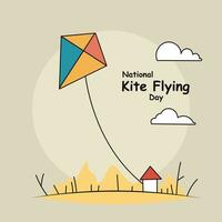 National Kite Flying Day background. vector