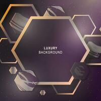 Luxury hexagonal overlapping layer background. vector