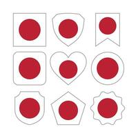 Modern Abstract Shapes of Japan Flag Vector Design Template