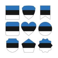 Modern Abstract Shapes of Estonia Flag Vector Design Template