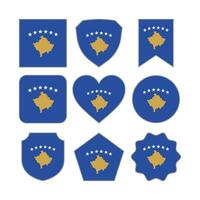 moderno resumen formas de Kosovo bandera vector diseño modelo