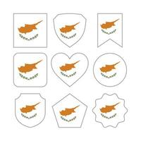 Modern Abstract Shapes of Cyprus Flag Vector Design Template