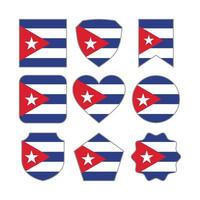 Modern Abstract Shapes of Cuba Flag Vector Design Template