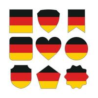 Modern Abstract Shapes of Germany Flag Vector Design Template