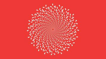 Abstract spiral round vortex style red and white background. This simple spinning style background can be used as valentine love background. vector