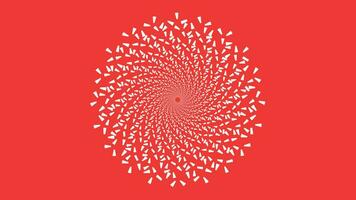 Abstract spiral round vortex style red and white background. This simple spinning style background can be used as valentine love background. vector