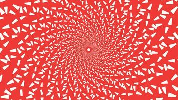 Abstract spiral round vortex style red and white background. This simple spinning style background can be used as valentine love background. vector