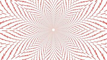 Abstract spiral dotted spinning red and white vortex style flower background. vector