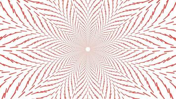 Abstract spiral dotted spinning red and white vortex style flower background. vector