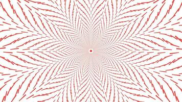 Abstract spiral dotted spinning red and white vortex style flower background. vector
