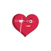 Heart funny cartoon character different pose. Cartoon red heart character with funny face. Happy cute heart emoji set. Love vector illustration. Valentine Day card