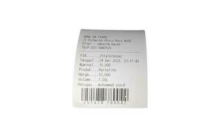 barcoded vehicle refueling purchase receipt photo