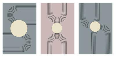 Abstract modern bohemian contemporary geometric minimal pattern. Minimalist geometric design background for poster, wall decoration, postcard or brochure design. vector