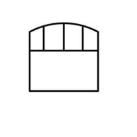 Window Vector Sign. Suitable for books, stores, shops. Editable stroke in minimalistic outline style. Symbol for design