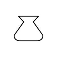 Vase Vector Line Symbol. Suitable for books, stores, shops. Editable stroke in minimalistic outline style. Symbol for design
