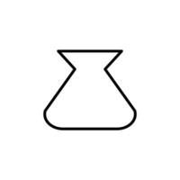 Vase Vector Line Symbol. Suitable for books, stores, shops. Editable stroke in minimalistic outline style. Symbol for design