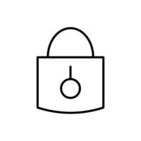 Lock Vector Icon for Shops and Stores. Suitable for books, stores, shops. Editable stroke in minimalistic outline style. Symbol for design