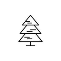 Tree Icon Drawn with Black Thin line vector