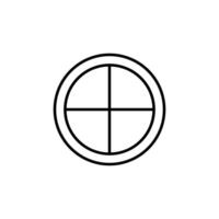 Window Vector Symbol for Advertisement. Suitable for books, stores, shops. Editable stroke in minimalistic outline style. Symbol for design