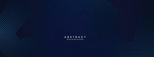 Abstract Dark Blue Waving circles lines Technology Background. Modern gradient with glowing lines shiny geometric shape and diagonal, for brochure, cover, poster, banner, website, header vector