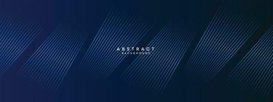 Abstract Dark Blue Waving circles lines Technology Background. Modern gradient with glowing lines shiny geometric shape and diagonal, for brochure, cover, poster, banner, website, header vector