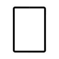 vector illustration of front view realistic tablet air5 mockup with blank white screen isolated on white background for banner or web design or advertising printing presentation.