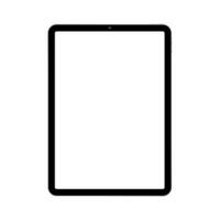 vector illustration of front view realistic tablet air5 mockup with blank white screen isolated on white background for banner or web design or advertising printing presentation.