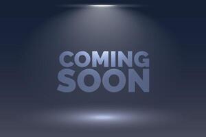 coming soon background with focus light effect vector