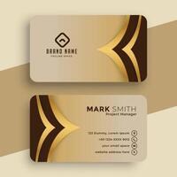 royal golden business card template design vector