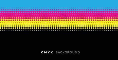 halftone background with cmyk colors vector