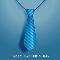 happy fathers day blue tie background vector