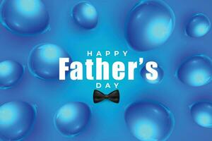 realistic happy fathers day blue balloons background vector