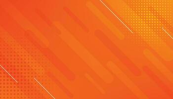 abstract orange background with lines and halftone effect vector