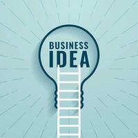 business idea concept with ladder and bulb vector