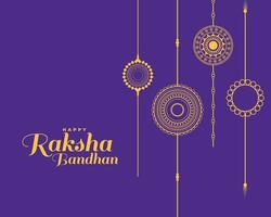 wishes card for raksha bandhan festival vector