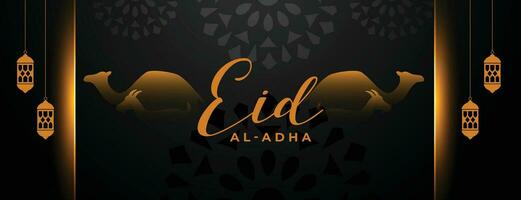 nice bakrid eid al adha festival banner vector