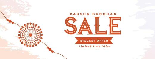 raksha bandhan sale banner with hand drawn rakhi vector