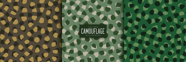 abstract camouflage patterns set in voronoi style vector