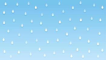 azul cielo con lluvia gotas que cae antecedentes vector