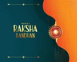 raksha Bandhan festival saludo deseos brillante tarjeta diseño vector