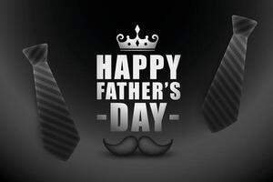 happy fathers day background in black color theme vector