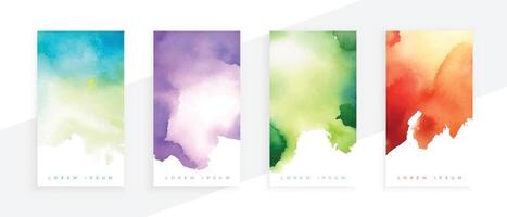 abstract watercolor stains texture banner design vector